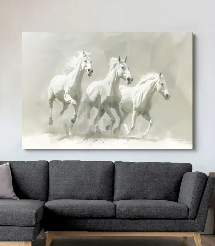 Cuadro Gentle Souls en salón moderno con decoración minimalista — Massinart