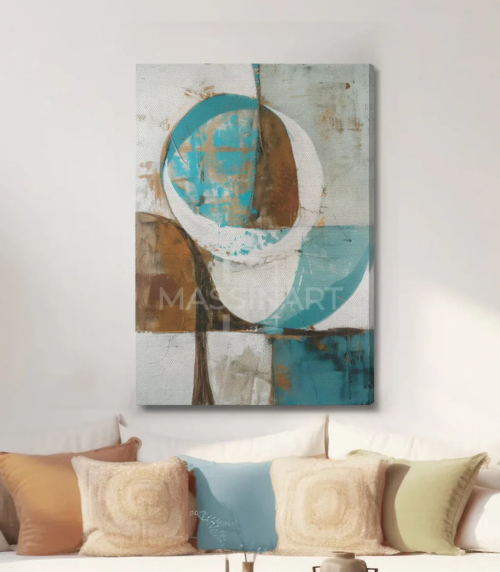 Cuadro Nexus en comedor arte minimalista contemporáneo — Massinart