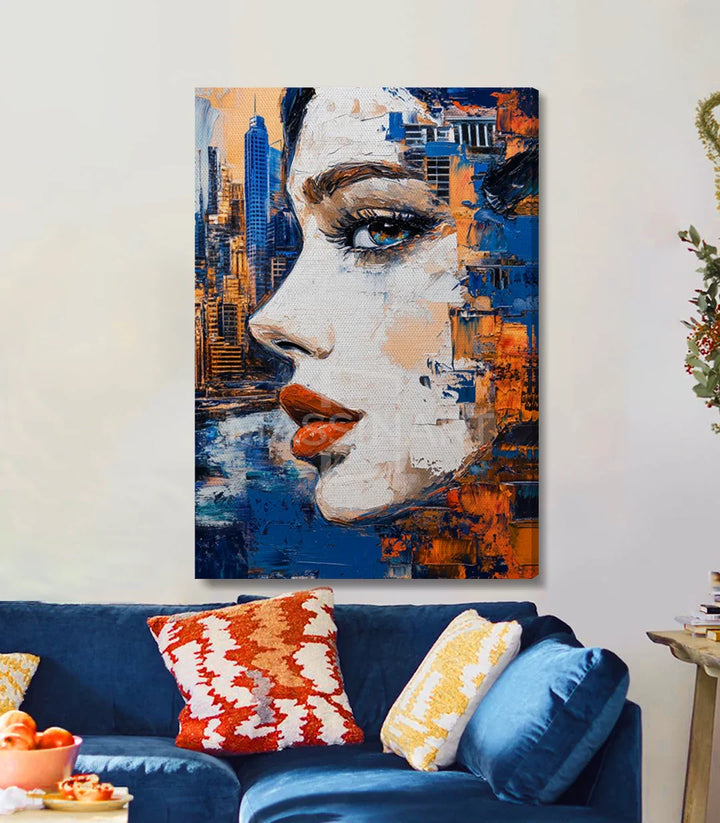 Cuadro City Vision retrato pop-art cityscape formato vertical — Massinart