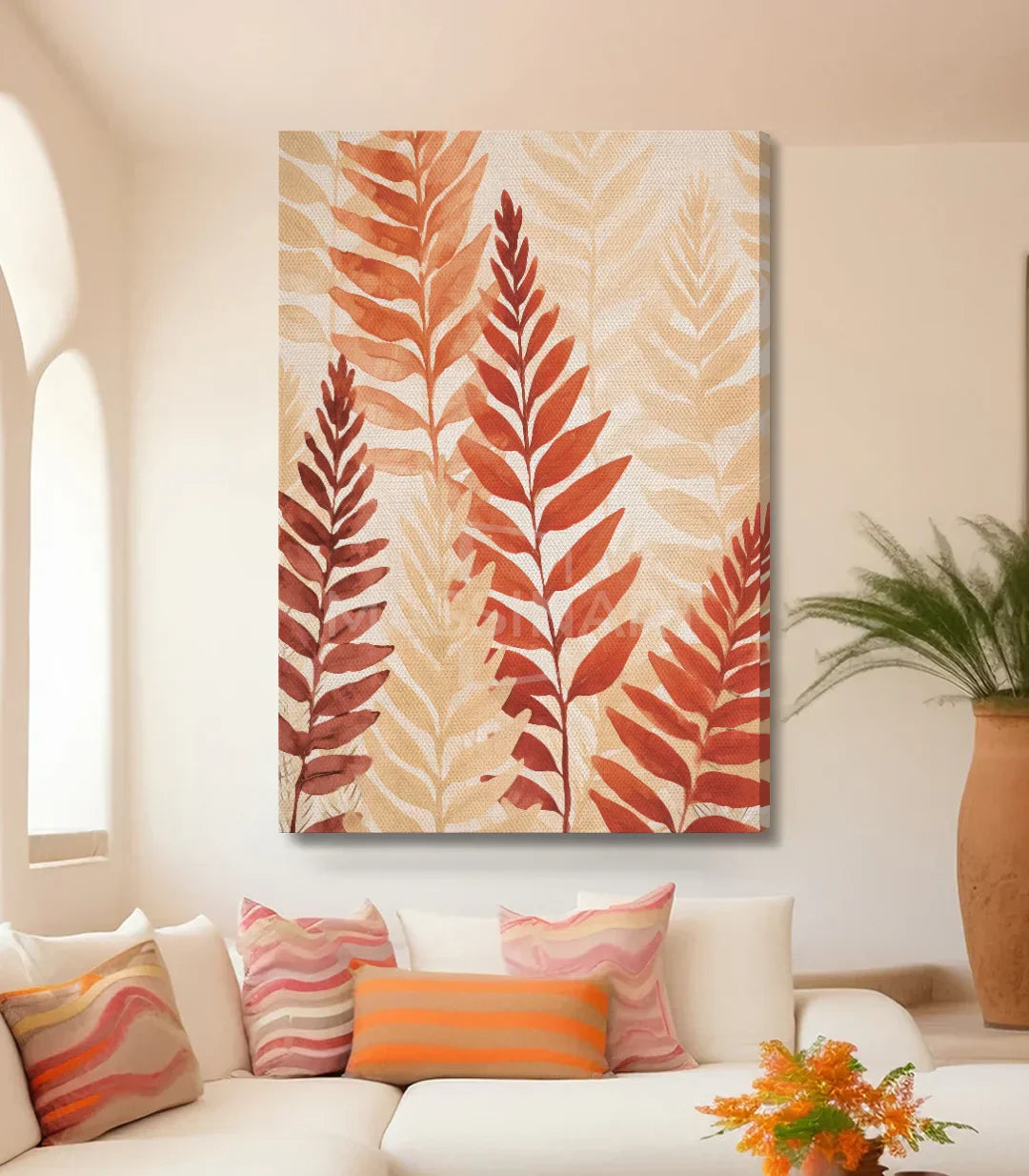 Cuadro Clay como decoración mural en un salón contemporáneo — Massinart