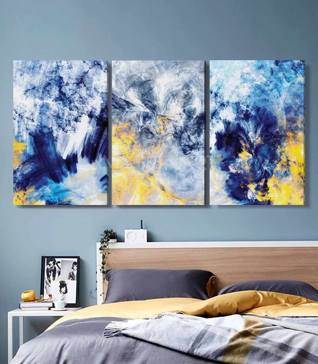 Tríptico Slow Motion decoración dormitorio moderno Massinart