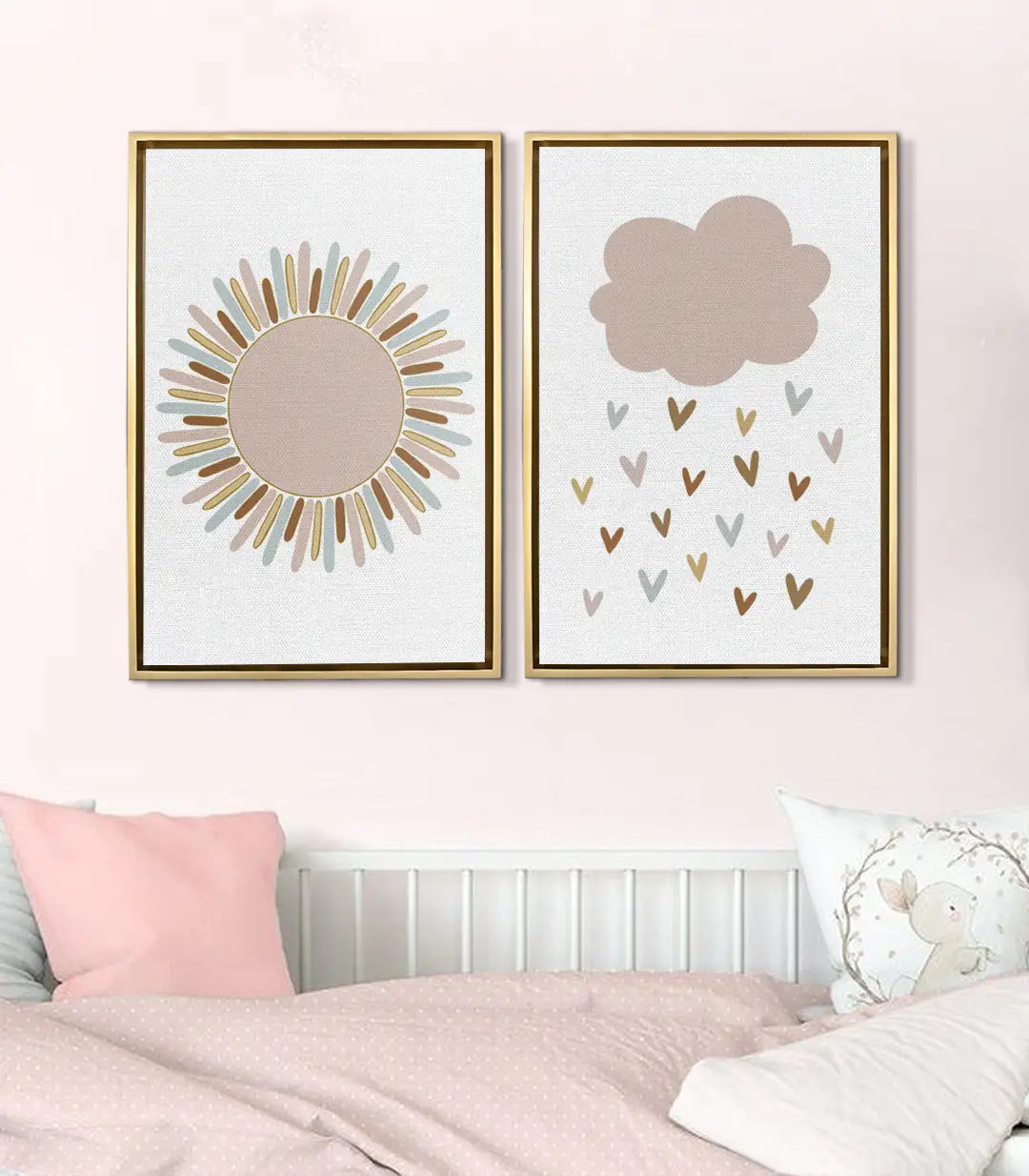 Decoración interior habitación infantil Sunny Hug sol y nube — Massinart