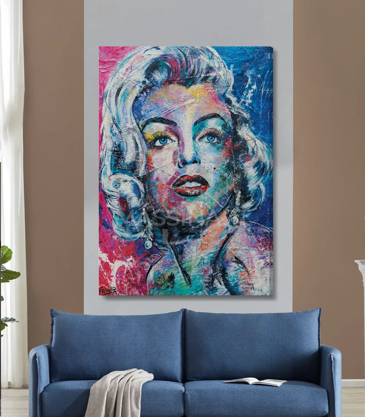 Cuadro retrato pop-art colorido Marilyn Dream Massinart