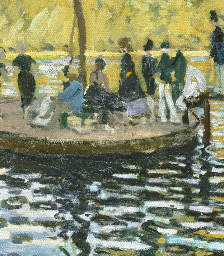 Cuadro La Grenouillère de Monet en salón de estilo moderno, Massinart