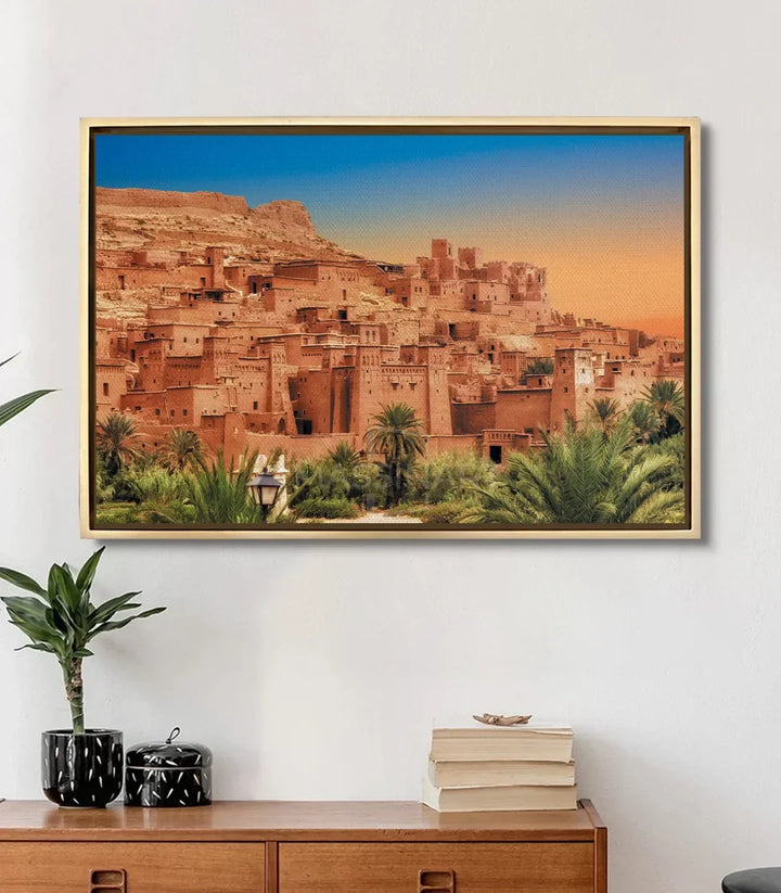 Ambientación salón moderno con cuadro Aït Benhaddou Massinart
