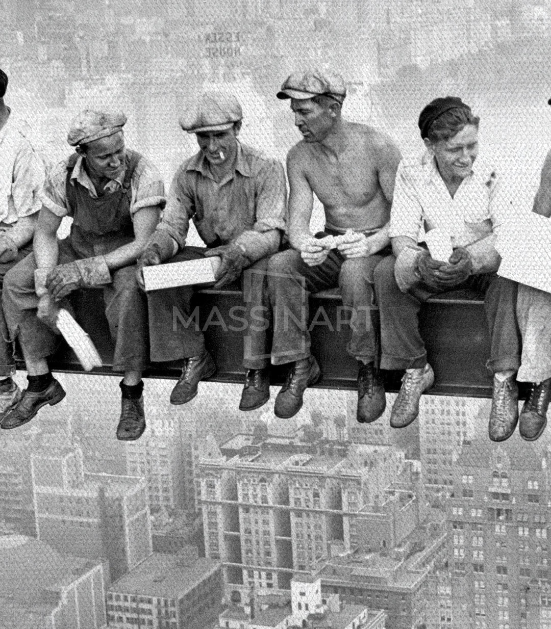 Detalle marco negro — Fotografía histórica Charles C. Ebbets Massinart