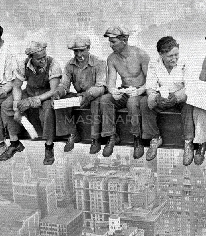Detalle marco negro — Fotografía histórica Charles C. Ebbets Massinart