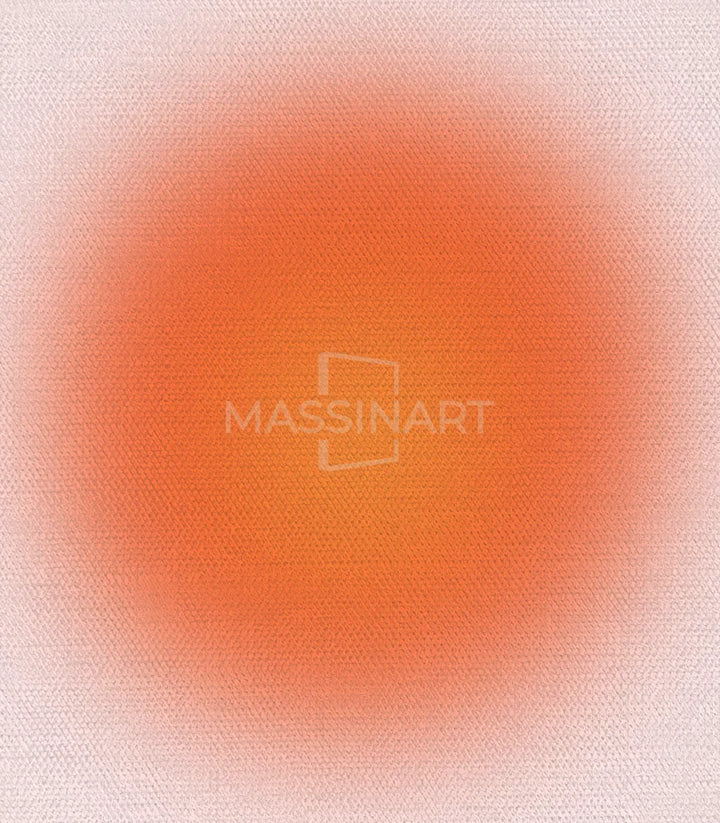 Panel Body en coral y naranja del tríptico wellness minimalista de Massinart