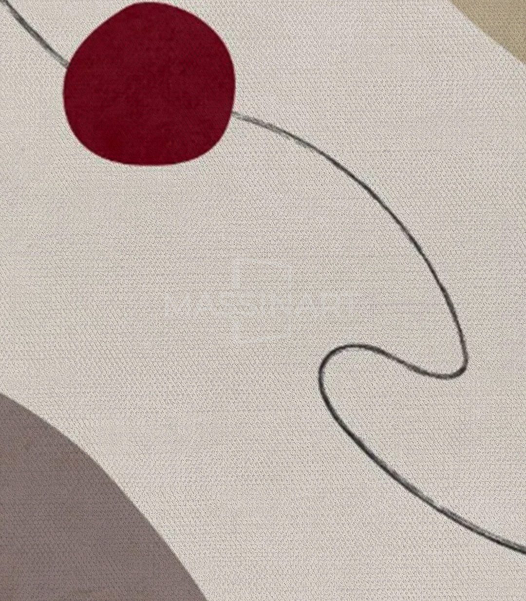Composición artística formas orgánicas beige burdeos cuadro decorativo Massinart