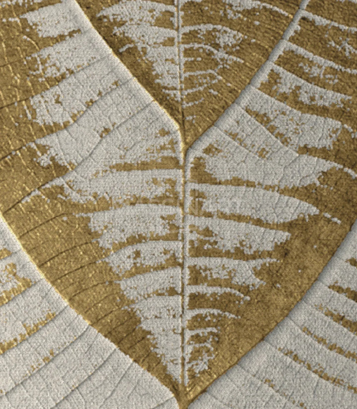 Cuadro Golden Leaves tríptico — cuadro hojas doradas minimalista para pared Massinart