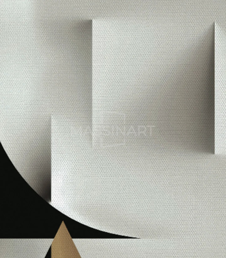 Cuadros con marco negro — minimalismo geométrico dorado Massinart