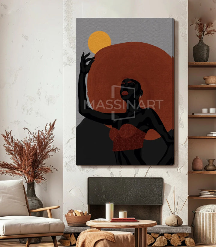 Cuadro Solar Queen estilo arte contemporáneo figurativo, Massinart