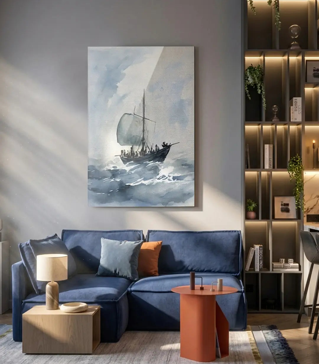 Cuadro Gale Voyage ambientación comedor paisaje marino Massinart