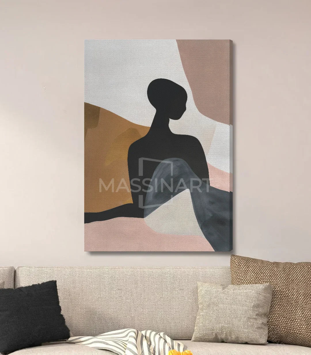 Cuadro Shade silueta mujer perfil abstracto interior contemporáneo Massinart