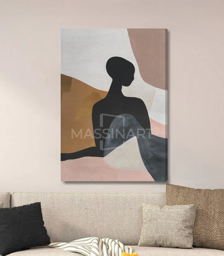 Cuadro Shade silueta mujer perfil abstracto interior contemporáneo Massinart