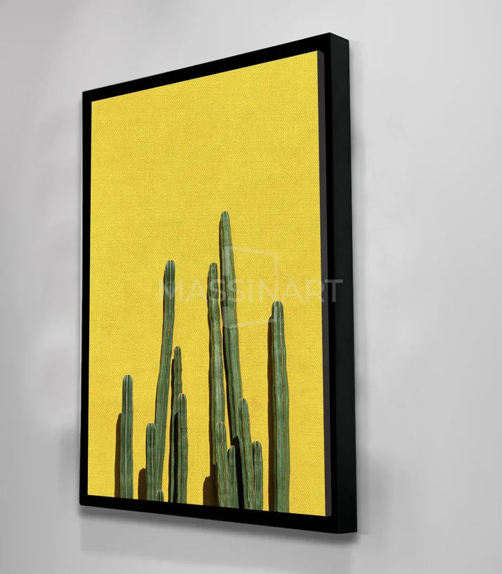Salón de estilo moderno con cuadro flora cactus — Massinart