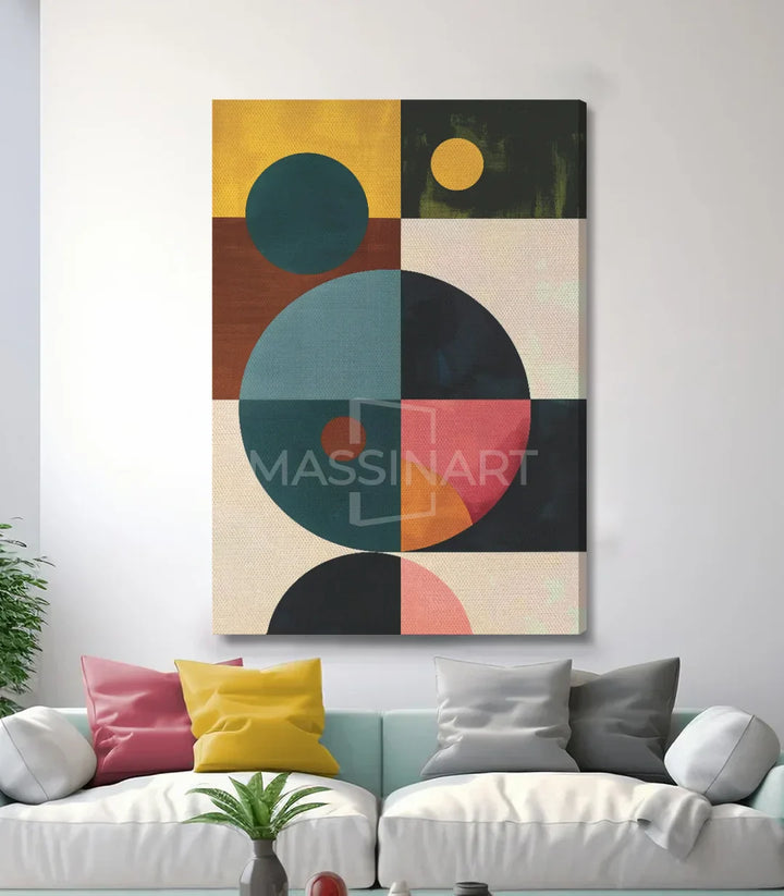 Cuadro diseño geométrico Massinart — composición moderna con colores armoniosos