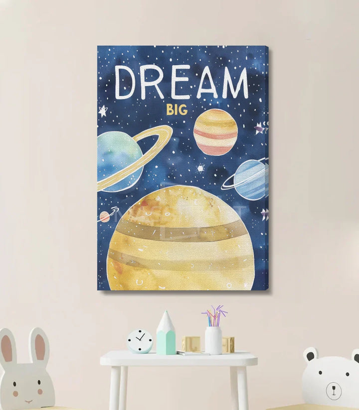 Cuadro Dream Big Kido Massinart — embalaje de envío listo para colgar