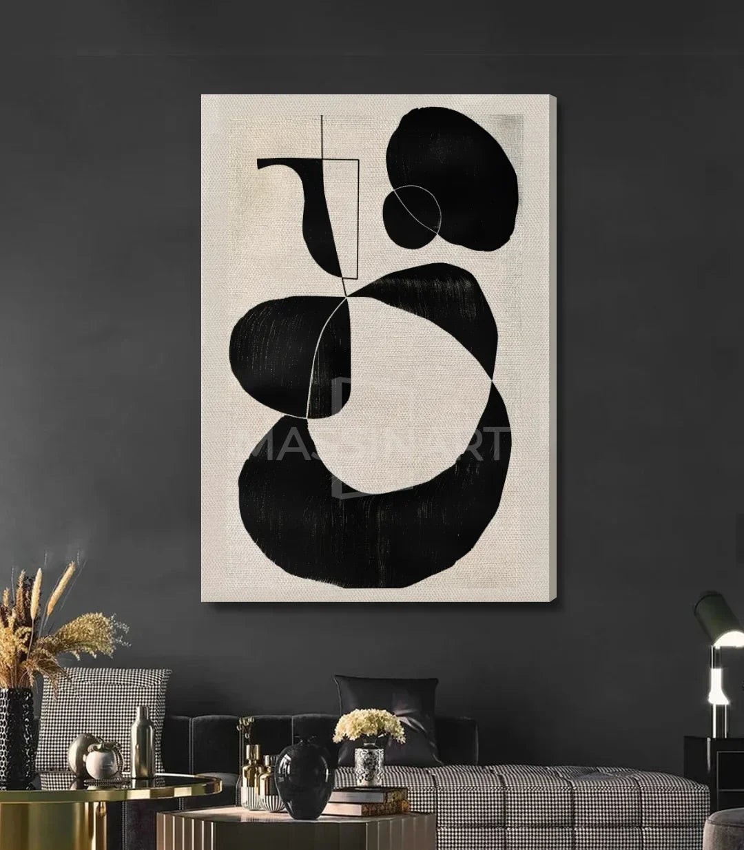 Cuadro Enigma decoración despacho minimalista Massinart