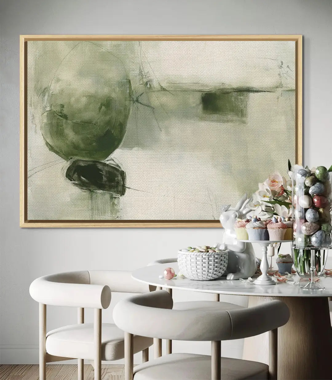 Cuadro Verdra en decoración de salón contemporáneo — Massinart
