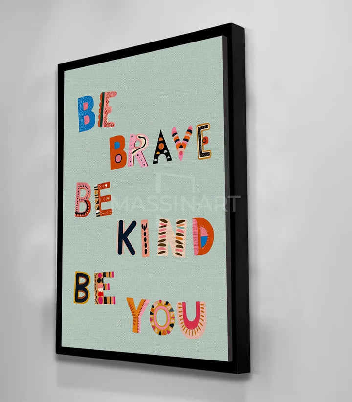 Cuadro tipográfico Be Brave estilo moderno para niños — Massinart