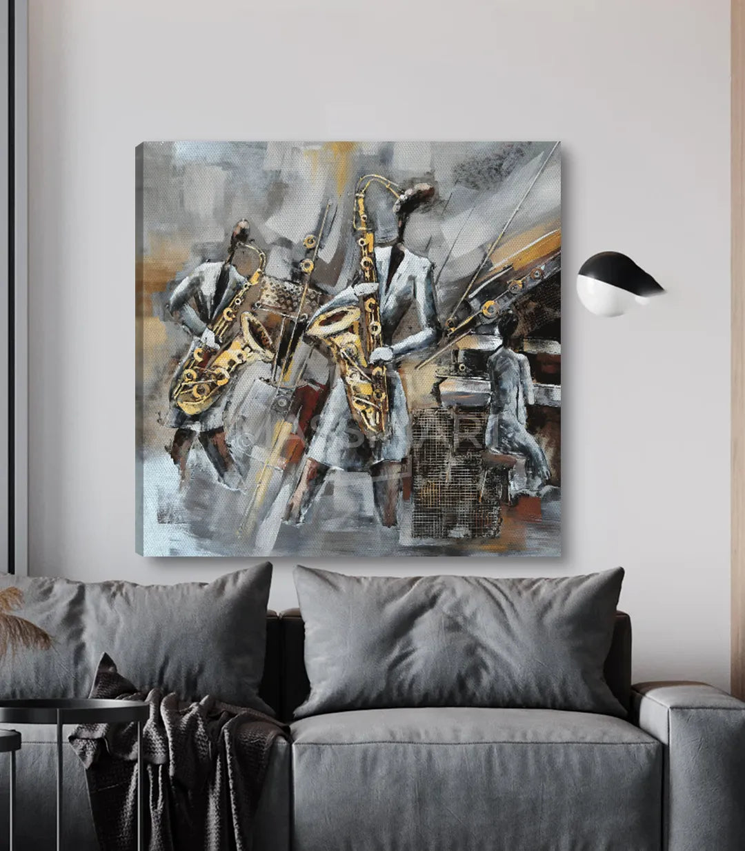 Cuadro Jazz Saxofón decorando un comedor moderno — Massinart
