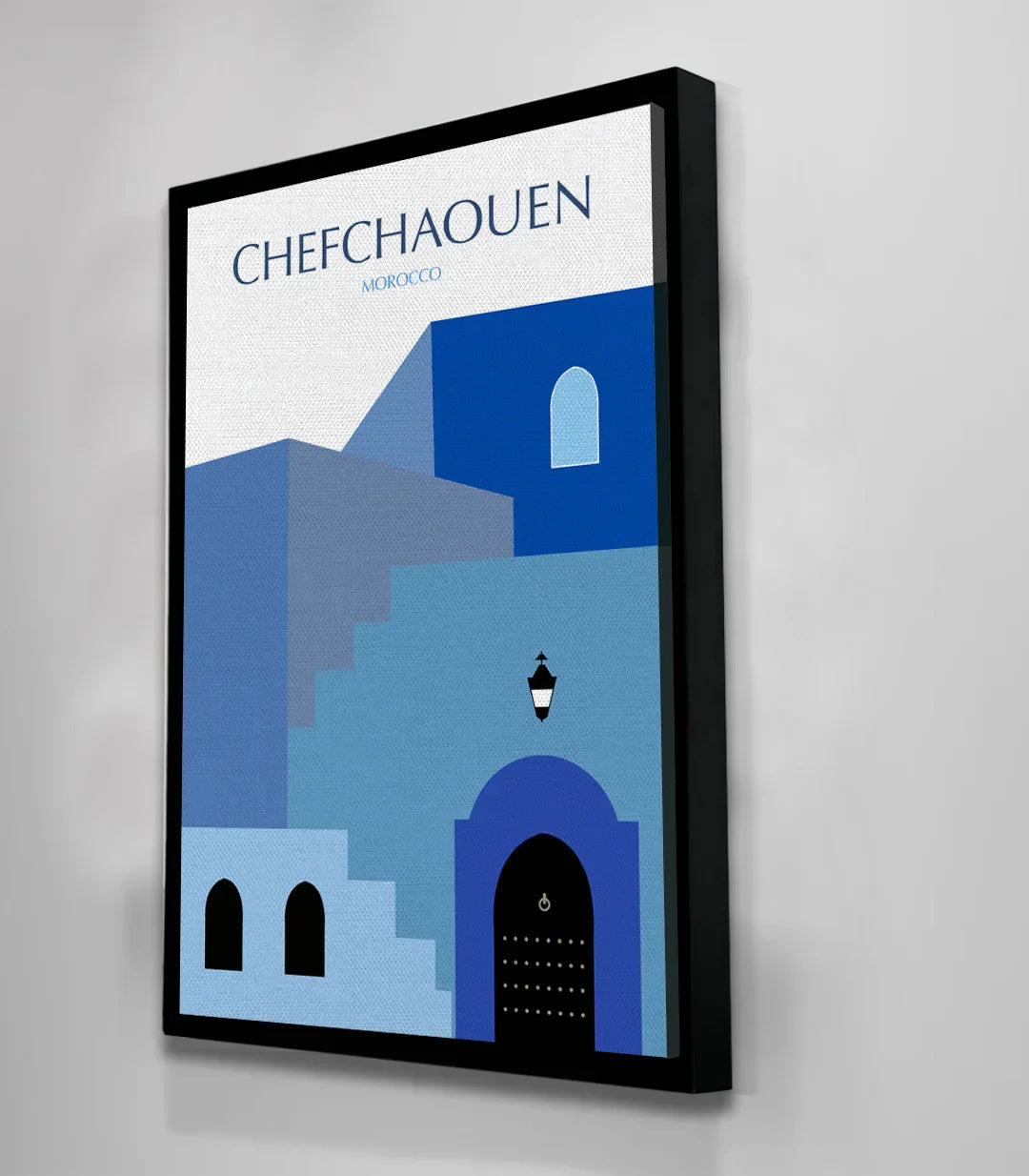 Cuadro Chefchaouen estilo minimalista diseño Massinart