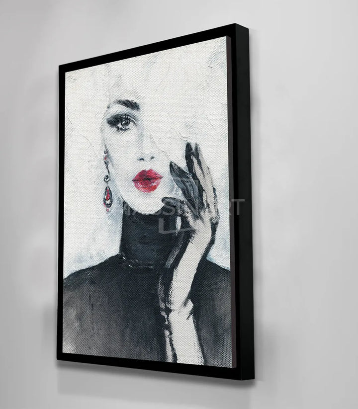 Cuadro Scarlet Seduction decoración pared gris habitación chica Massinart