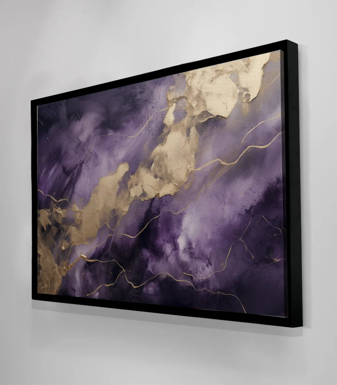 Cuadro Royal Elegance arte mural en salón tonos malva — Massinart