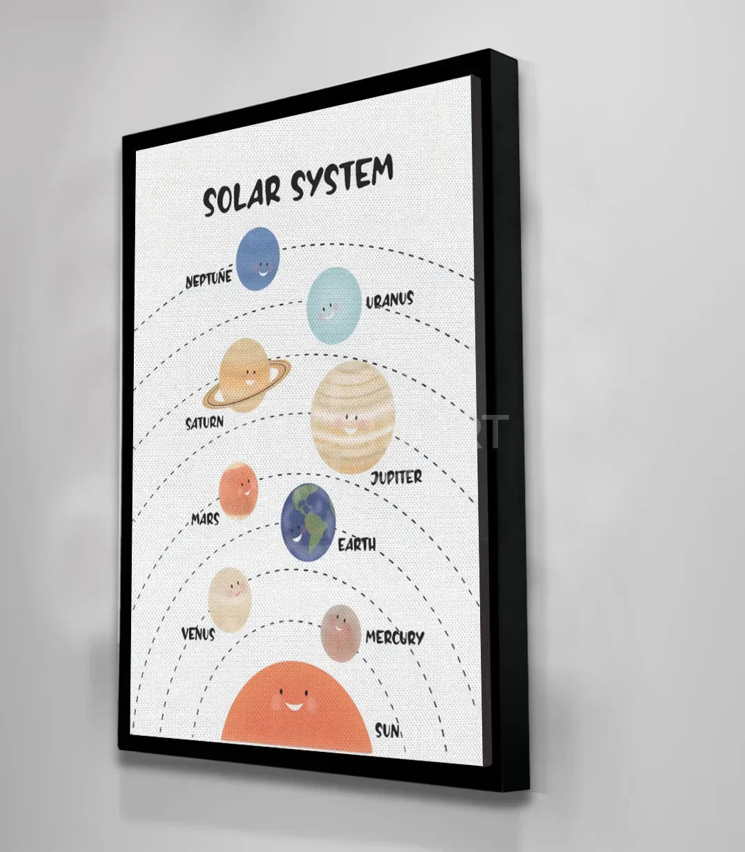Cuadro sistema solar en decoración de interior Massinart — vista en ambiente
