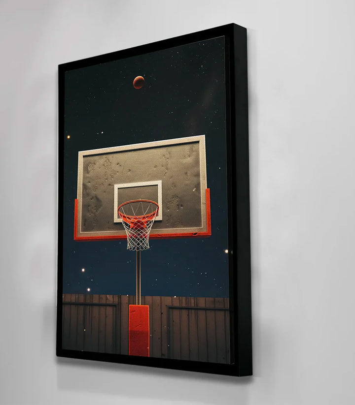 Cuadro Moonlit Basket en salón contemporáneo, arte mural urbano Massinart