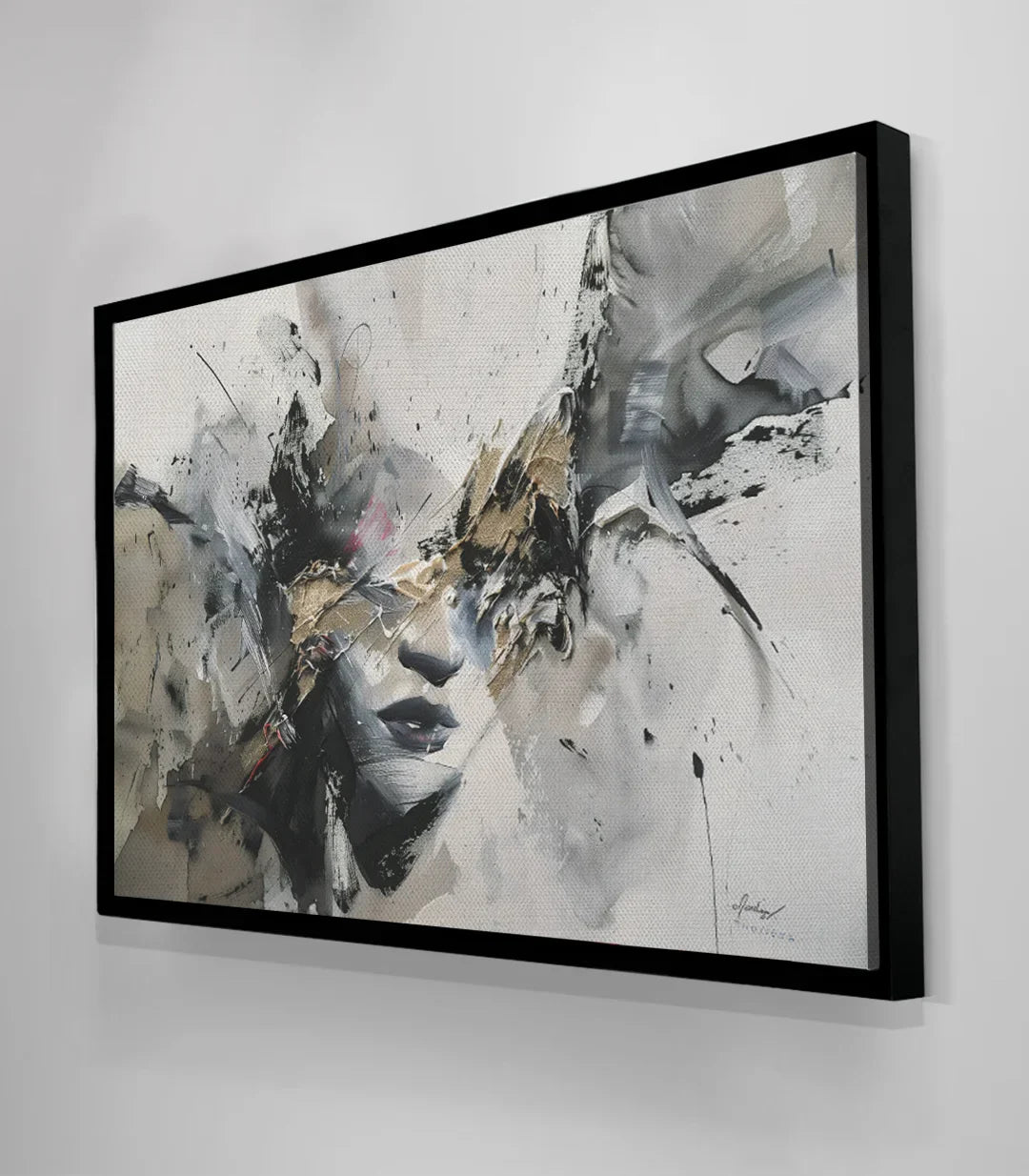 Cuadro retrato moderno para escritorio con decoración minimalista — Massinart