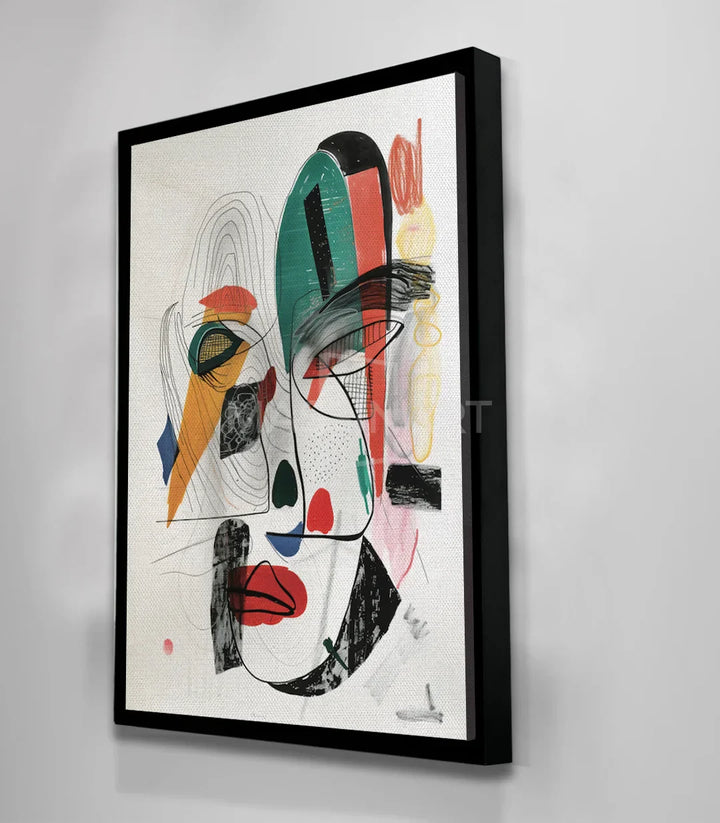 Marco negro cuadro Masked retrato moderno Massinart