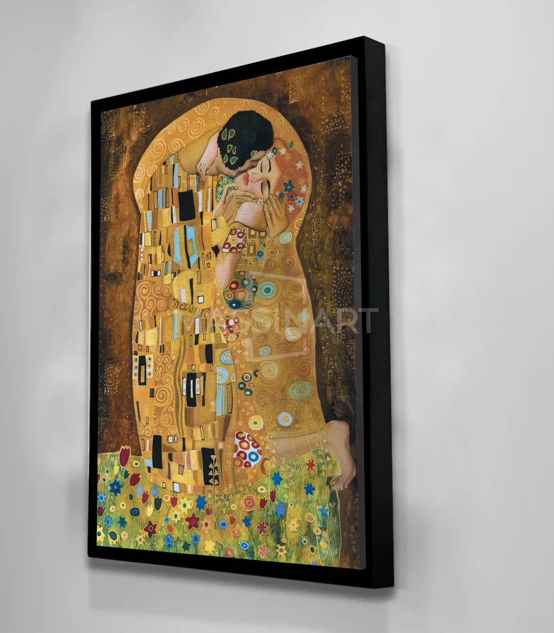 Ambiente decorativo — Cuadro The Kiss Massinart estilo klimt contemporáneo