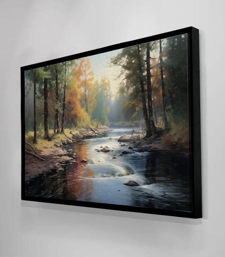 Cuadro Riverside en interior — bosque otoñal arte mural