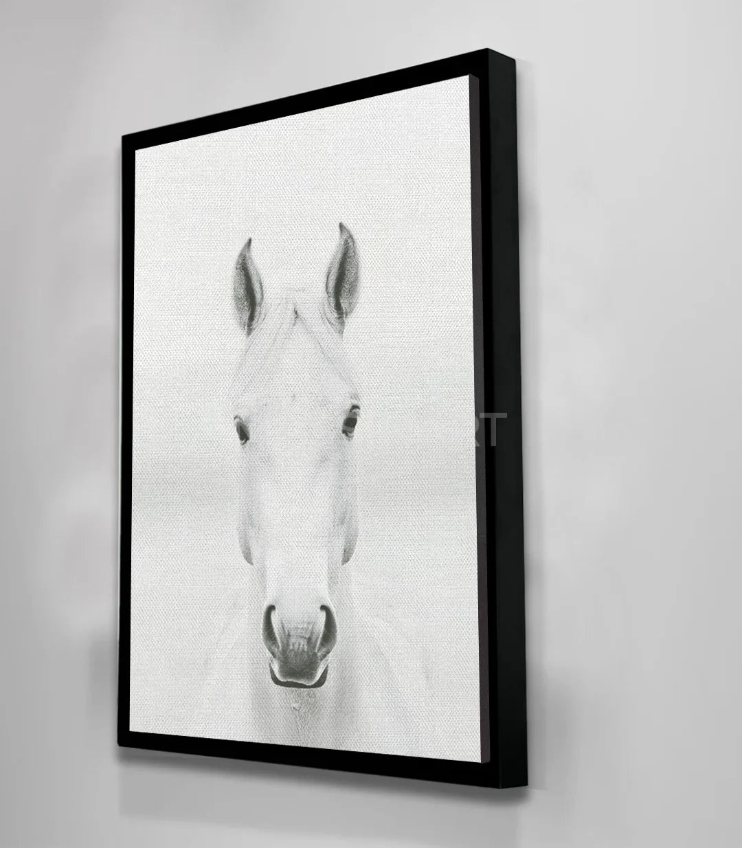 Cuadro Innocence caballo blanco en salón moderno — decoración de pared Massinart