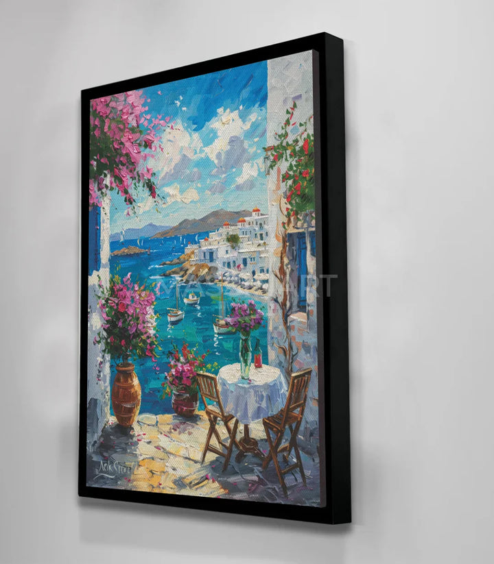 Cuadro Mediterranean Balcony decoración pasillo interior Massinart