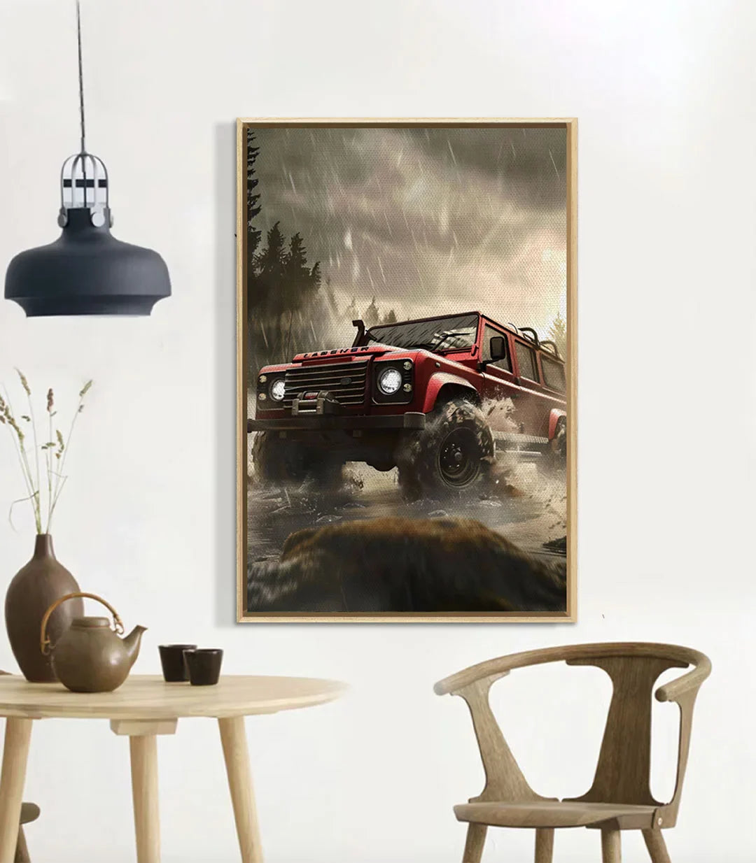 Cuadro Rainy Adventure decorando un salón moderno — Massinart