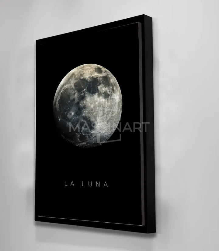 Salón de diseño — cuadro La Luna foto-arte negro, Massinart