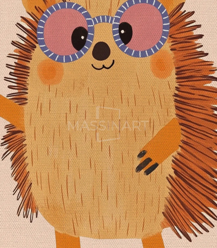 Detalle cuadro tigre — ilustración estilo infantil Happy Pals Massinart
