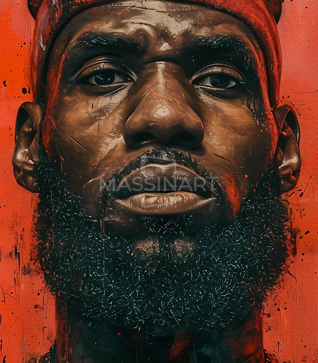 Detalle textura lienzo - cuadro Basketball Icon calidad premium Massinart