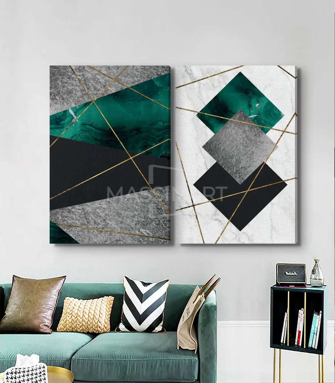 Cuadro Lines arte geométrico decoración interior contemporánea — Massinart