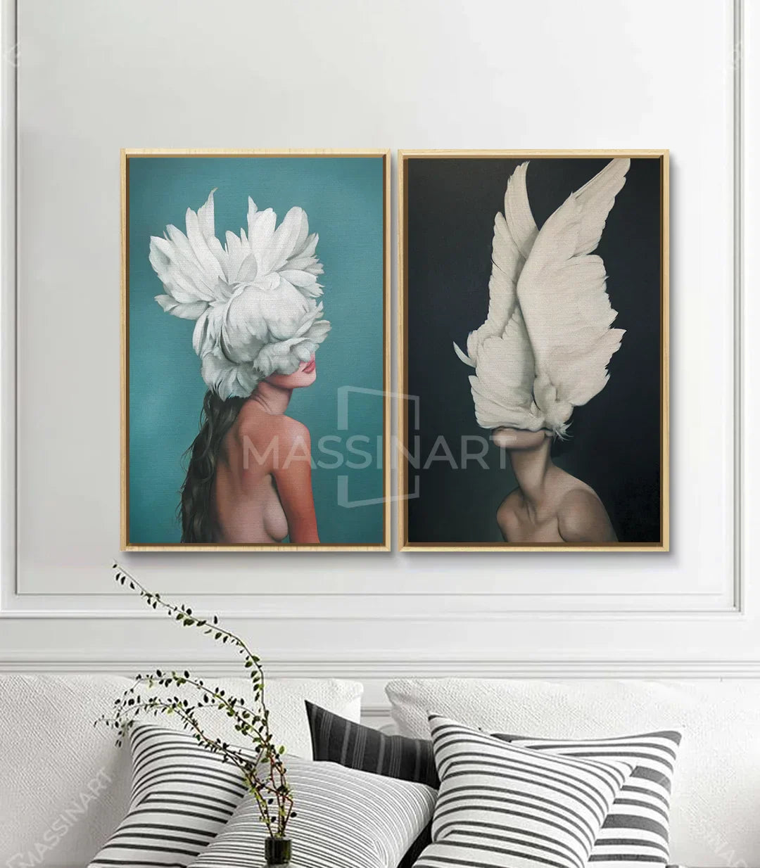 Cuadro Pursuit of Daydreams en decoración de dormitorio — arte conceptual en lienzo