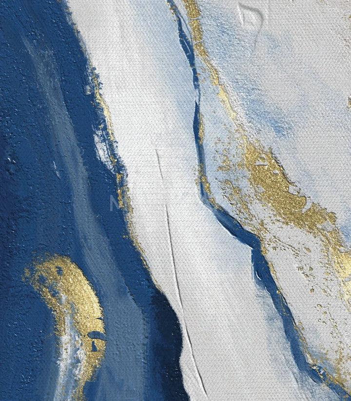Ambientación salón moderno con díptico Oceans sobre sofá gris