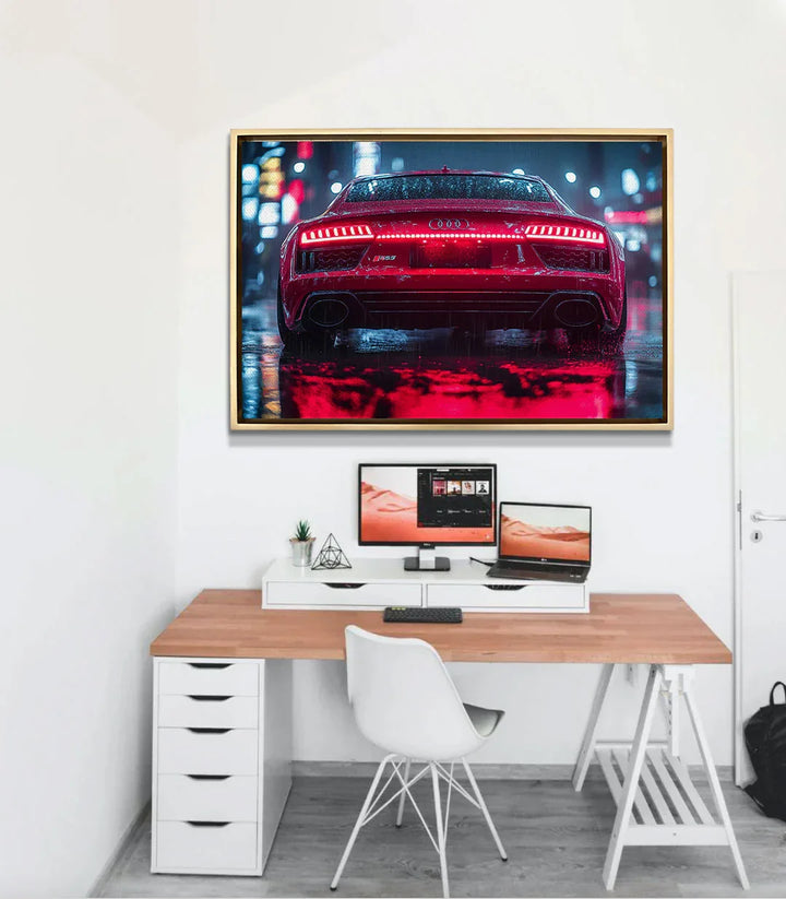 Cuadro Precision Light en sala de estar con escritorio moderno, Massinart