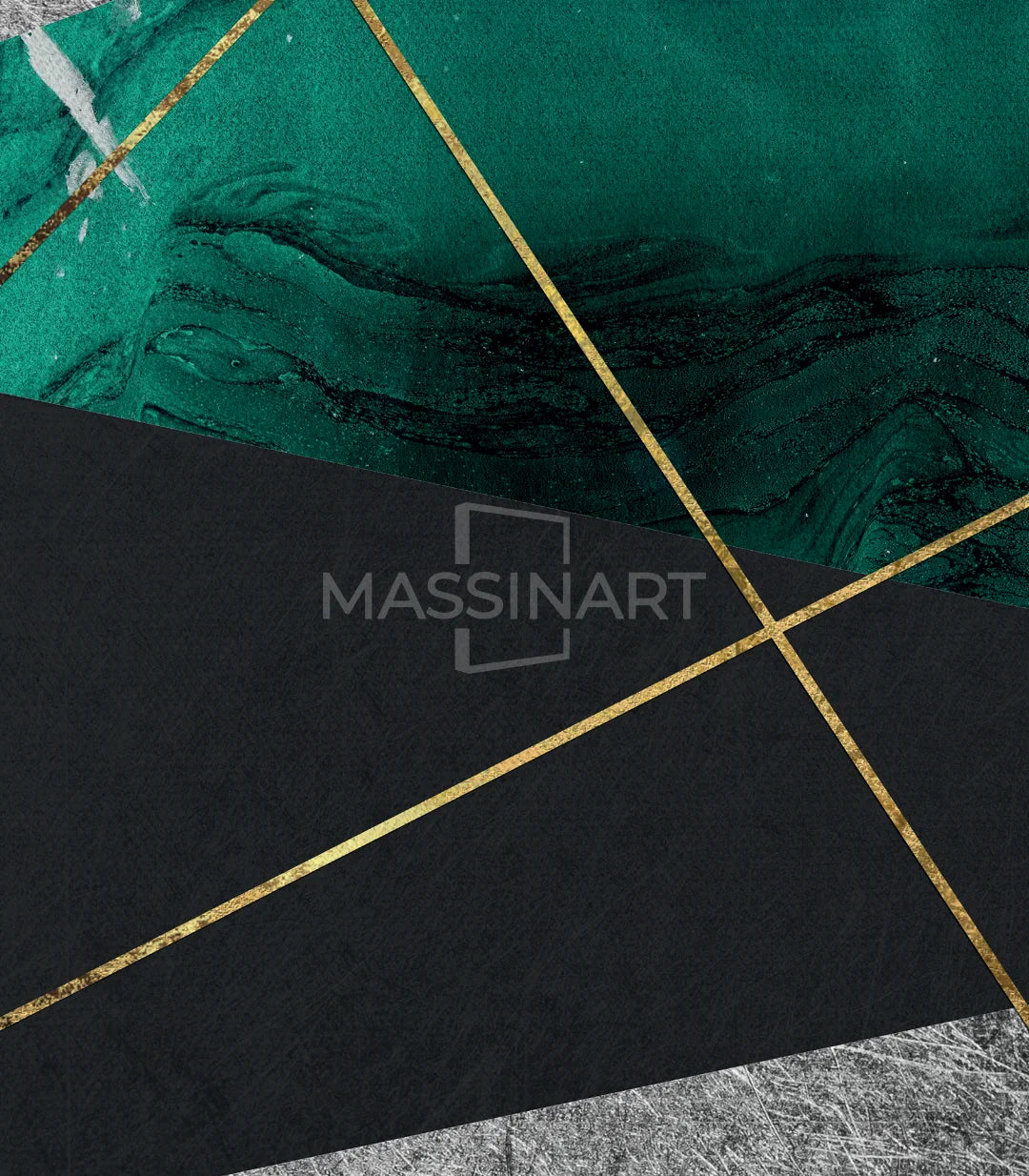 Cuadro geométrico mármol ambiente interior moderno — Massinart