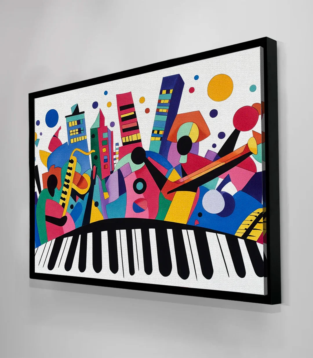 Cuadro Harmonic Palette con marco negro — decoración de despacho creativo — Massinart