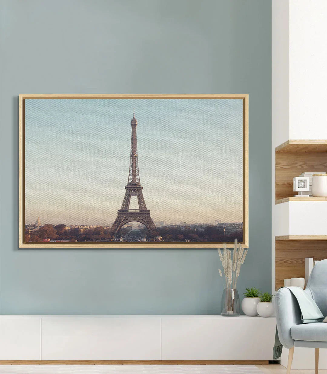 Cuadro Torre Eiffel decoración interior dormitorio Massinart