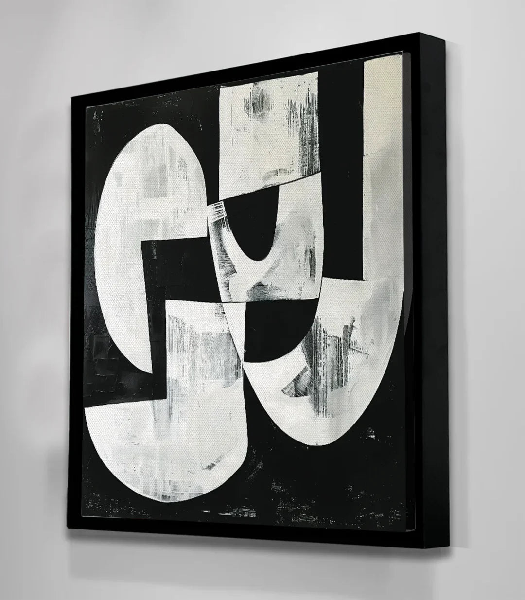 Cuadro Rhythm Massinart — ambientación en salón gris estilo moderno