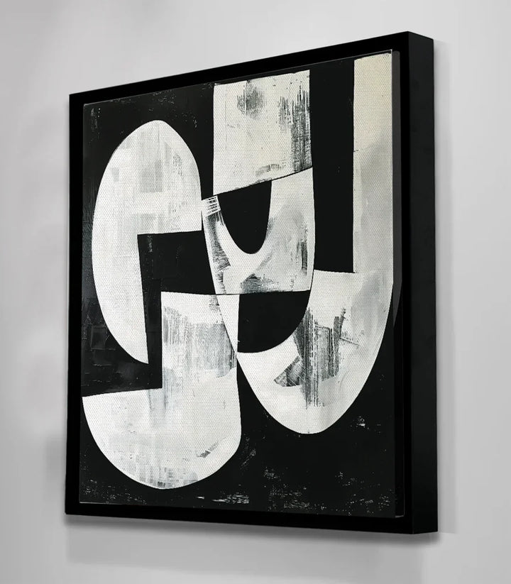 Cuadro Rhythm Massinart — ambientación en salón gris estilo moderno